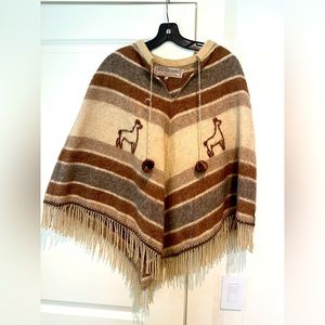 Vintage llama poncho
